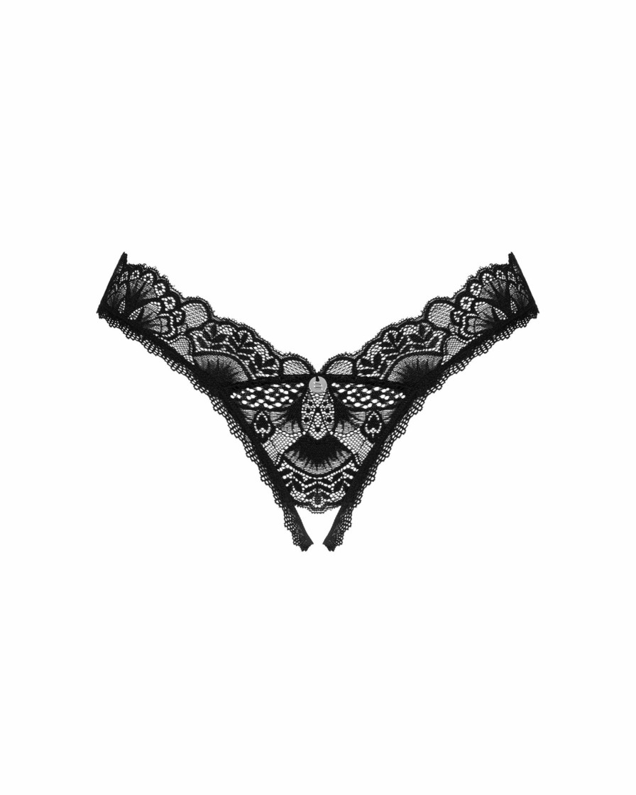 Obsessive Donna Dream String Mit Offenem Schritt - Schwarz Wholesale