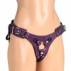 Strap U Deluxe Leder Strap-On Korsett - Lila Hot