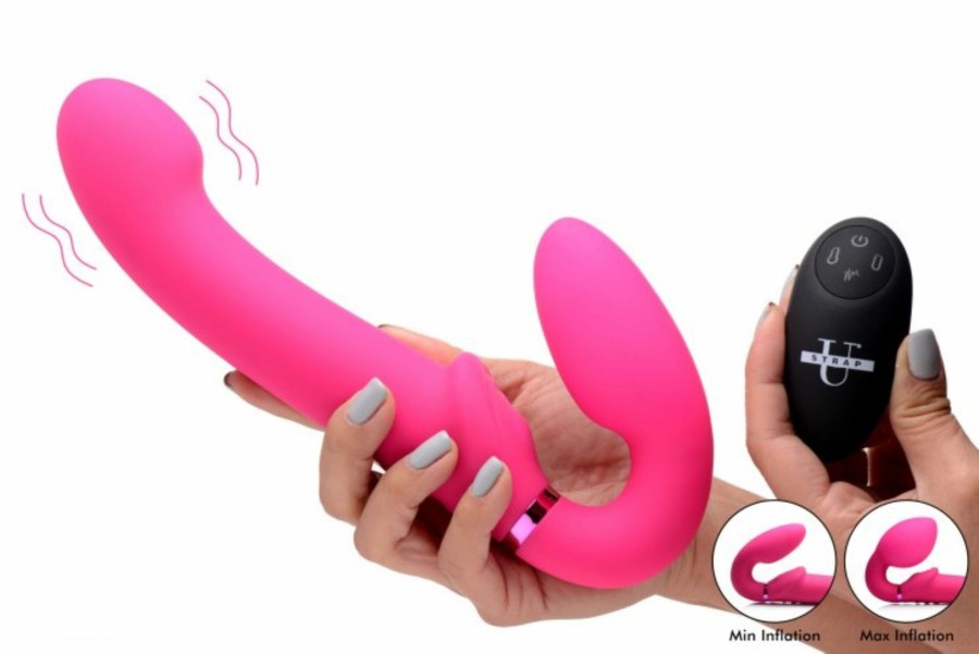 Strap U G-Pulse Vibratorischer Strapless Strap-On Vibrator Mit Fernbedienung - Rosa Clearance