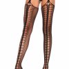 Leg Avenue Straps-Look Netzstrumpfhose New