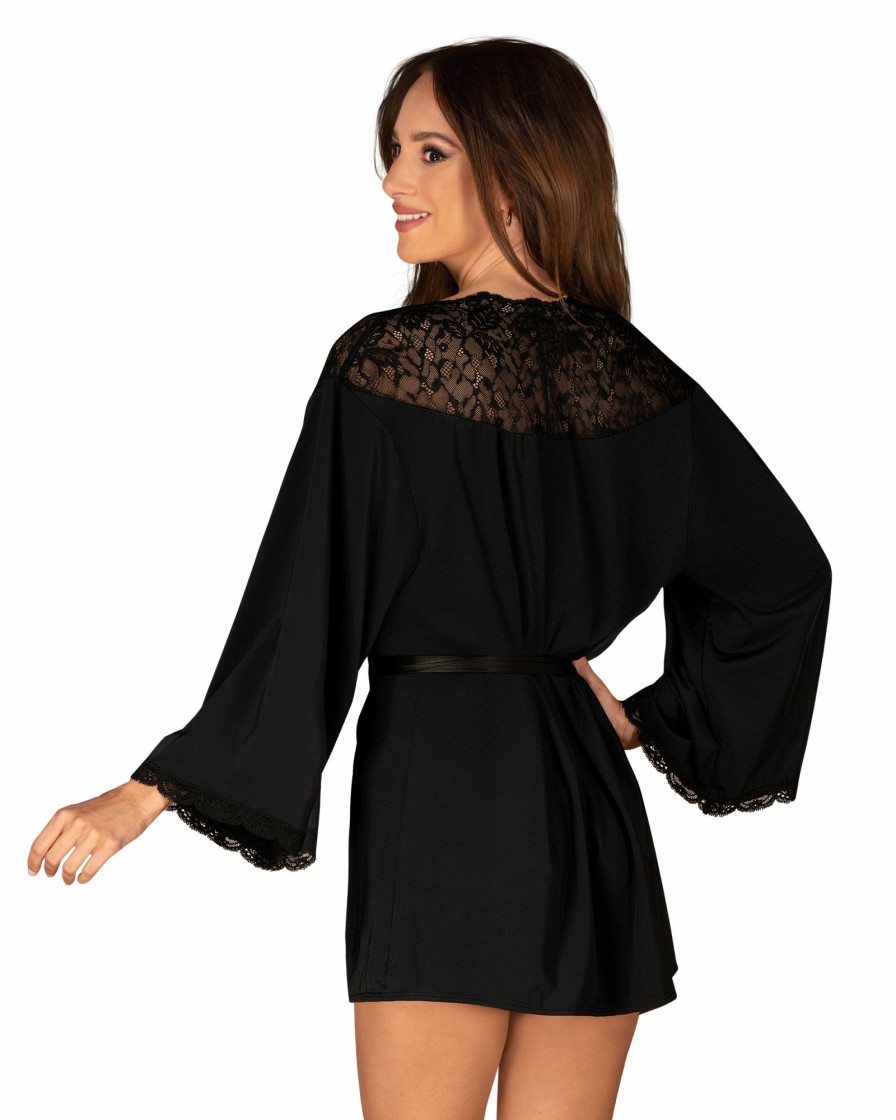 Obsessive Obsessive - Bellastia Kimono - Schwarz Clearance