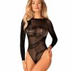 Obsessive Bodysuit Mit Schlangenmuster - Schwarz New