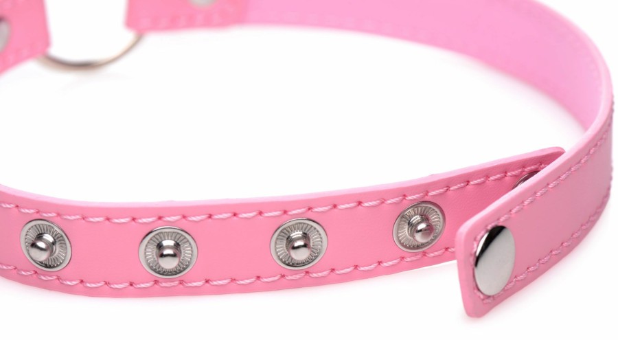 Master Series Kinky Kitty Ring Slim Choker - Pink Wholesale