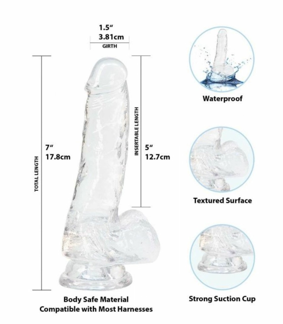 Addiction Crystal Addiction - Transparenter Dildo - 18 Cm Best