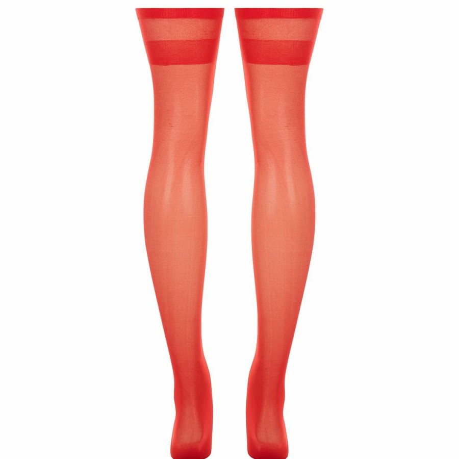 Rene Rofe Strumpfe Mit Breitem Rand - Rot Wholesale