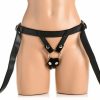 Bedroom Bliss Velvet Kiss Strap-On Geschirr - Schwarz New