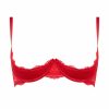 Christine Spitzen Viertel Cups Bh Marzia - Rot Clearance