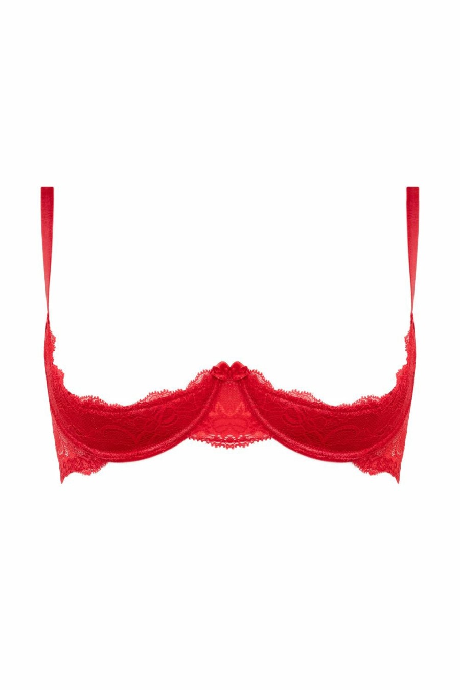 Christine Spitzen Viertel Cups Bh Marzia - Rot Clearance