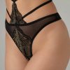 Christine Crotchless String Esra - Schwarz New