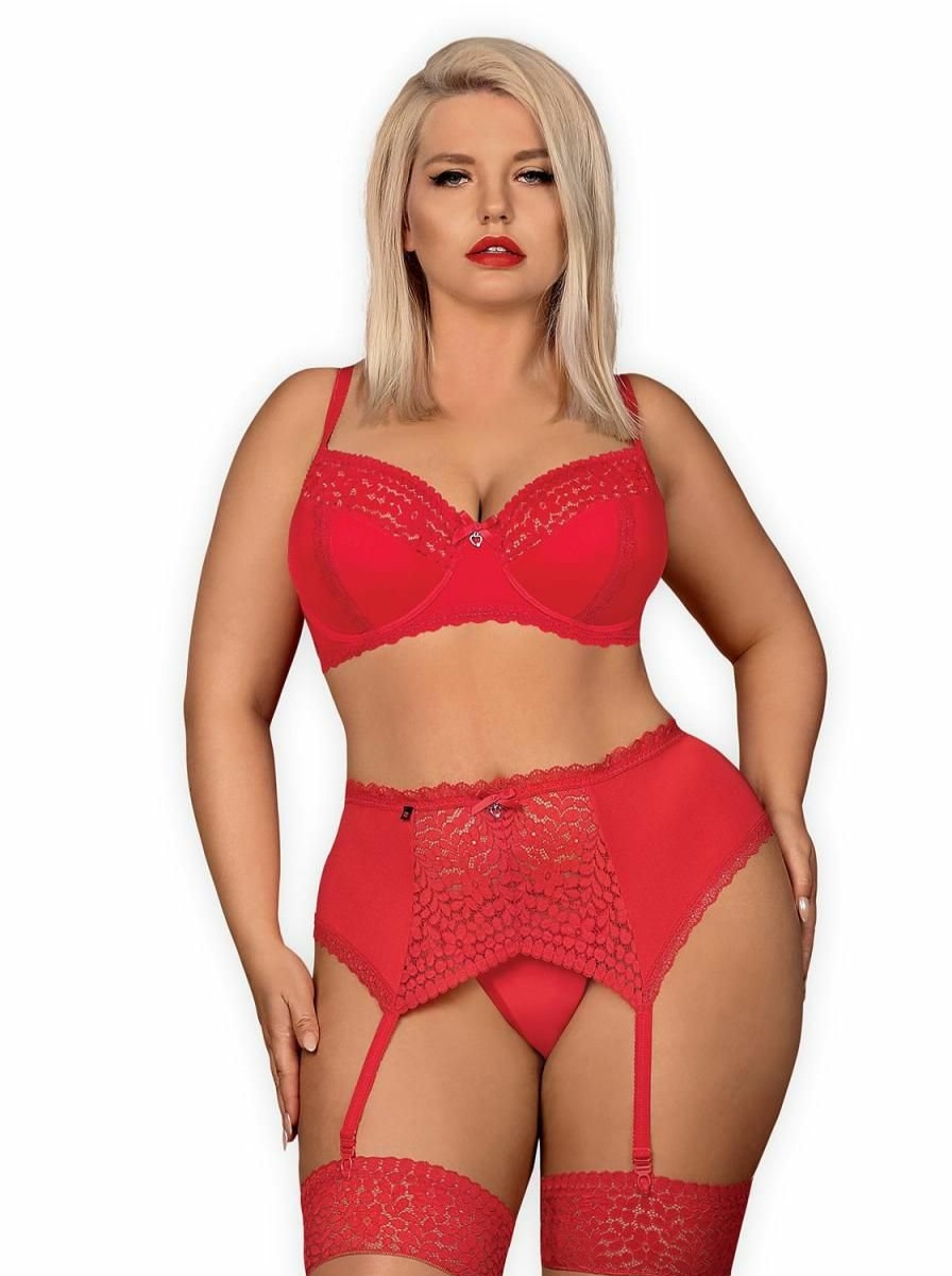 Obsessive Jolierose 3-Teiliges Set - Rot Wholesale