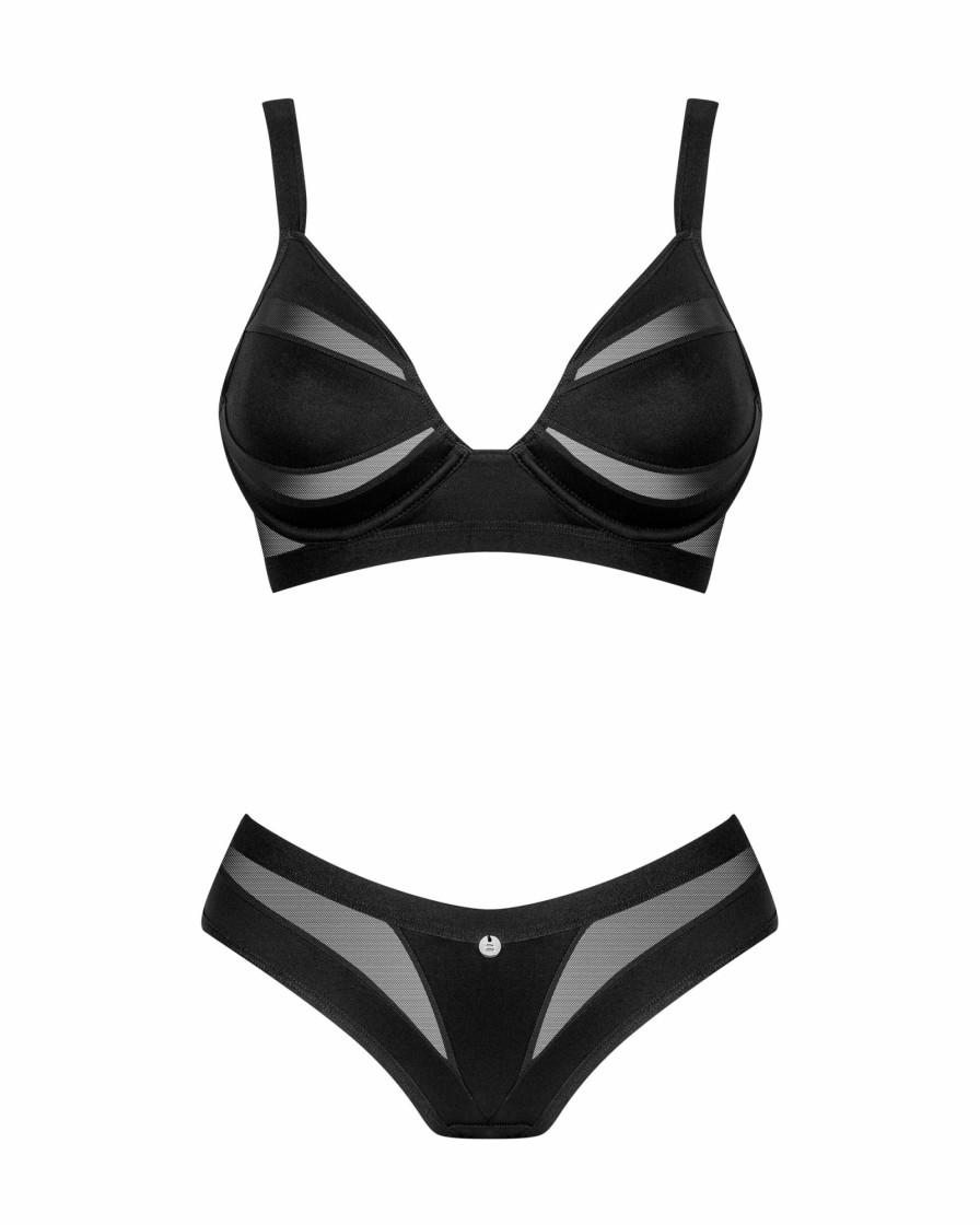 Obsessive Obsessive - Chic Amoria Zweiteiliges Set - Schwarz Hot