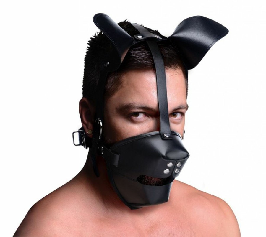 Master Series Puppy Play Maske Mit Ballknebel - Schwarz Best