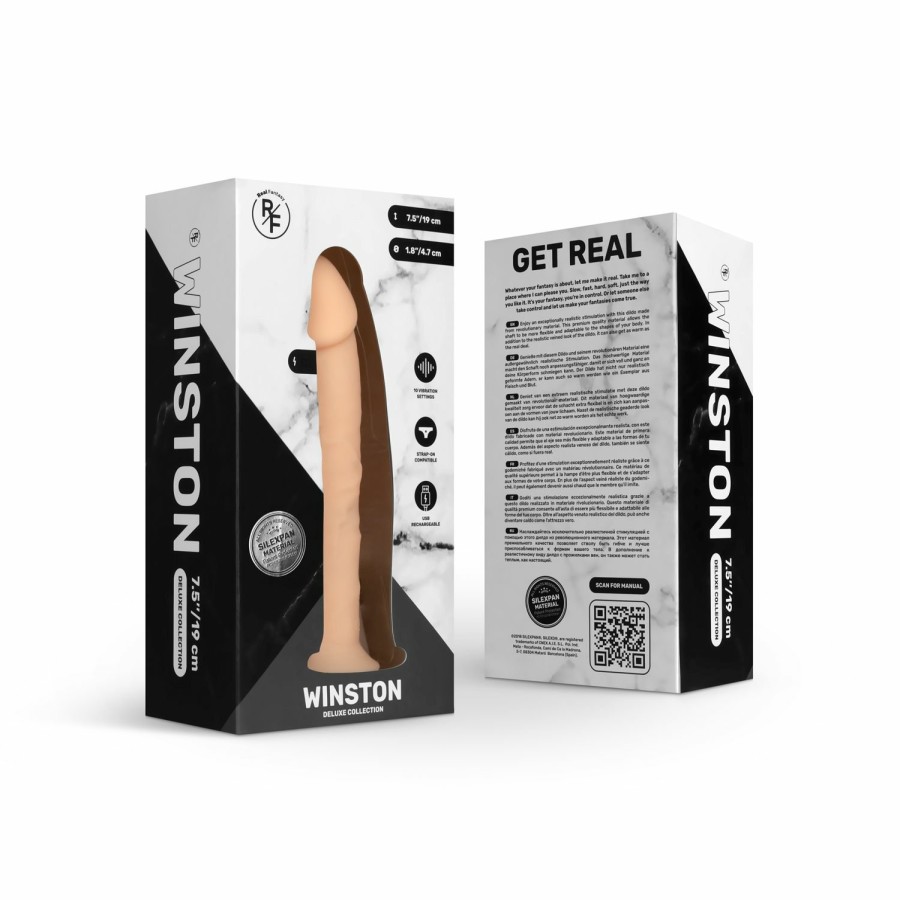 Real Fantasy Real Fantasy Deluxe - Winston Vibrierender, Realistischer Dildo - 18 Cm New