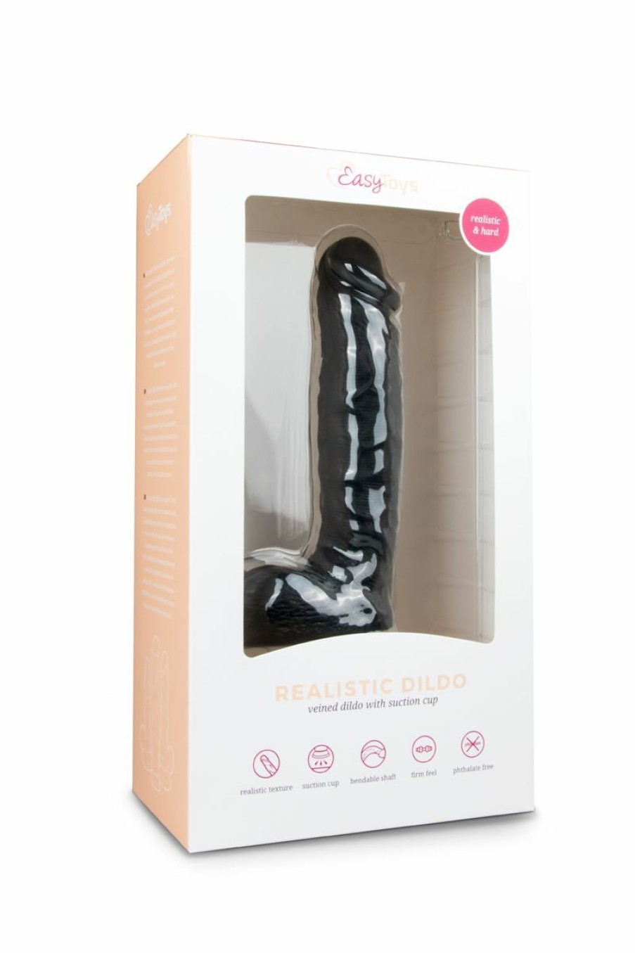 EasyToys Dildo Collection Realistischer Schwarzer Dildo - 22,5 Cm New