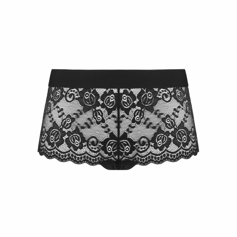 Underneath Underneath - Ella Spitzenshort - Schwarz Best