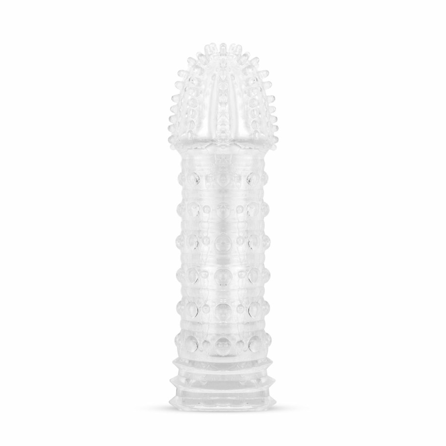 EasyToys Online Only Gerippte Penis-Hulle - Transparent Clearance