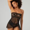 Christine Nikki Spitzen-Babydoll Mit Sexy Shorts - Schwarz Wholesale