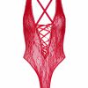 Leg Avenue Tanga-Body Aus Spitze - Rot Online