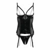 Christine Strumpfhalter-Set Mit Offenen Cups Dark Desire - Schwarz Online