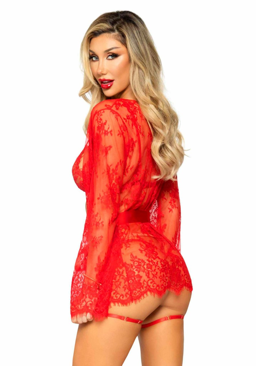 Leg Avenue Set Body & Jacke All Romance - Rot Clearance