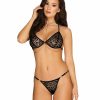 Obsessive Pantheria 2-Teiliges Set Mit Ketten - Schwarz New