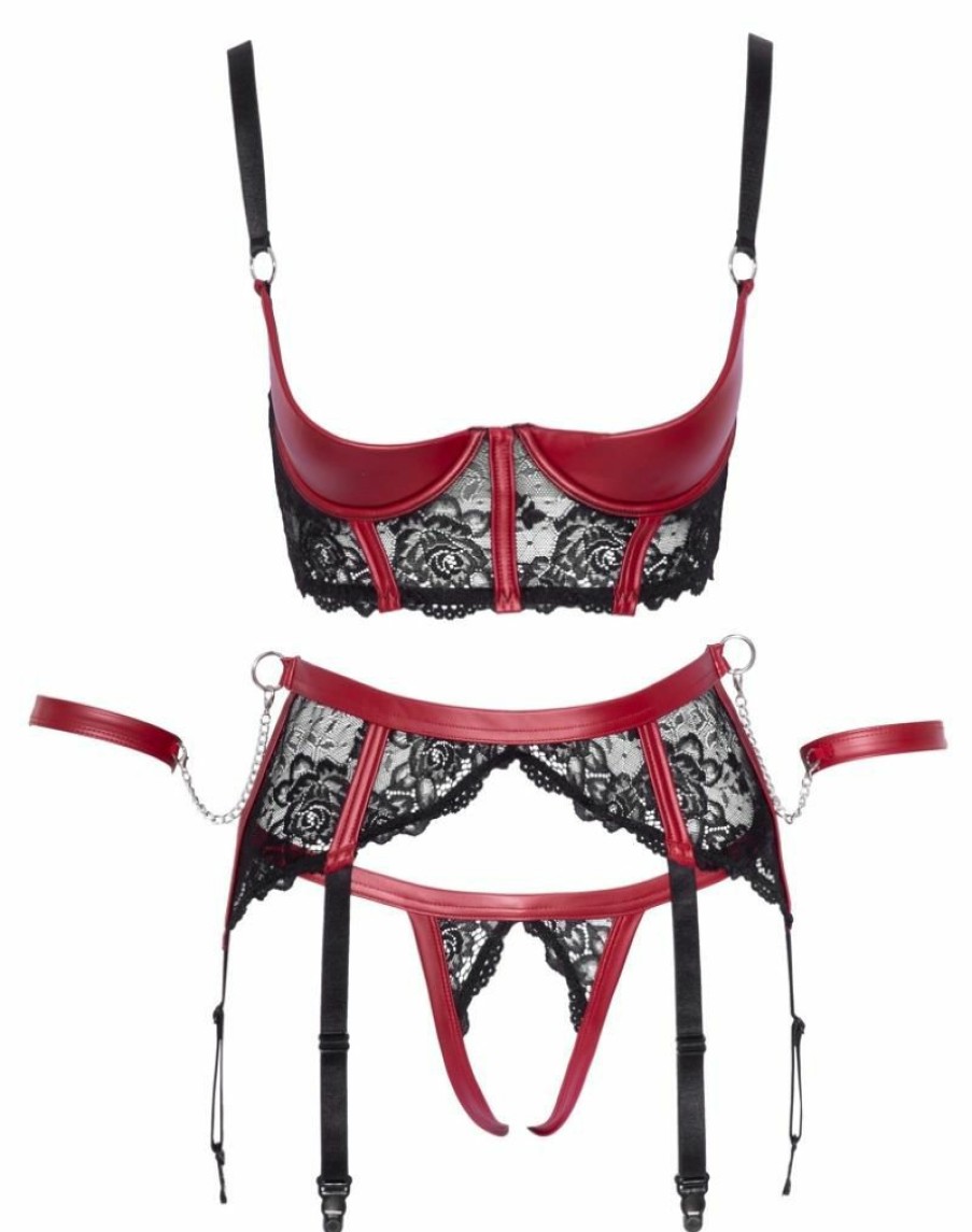 Cottelli Bondage Strumpfhalter-Set - Schwarz Clearance