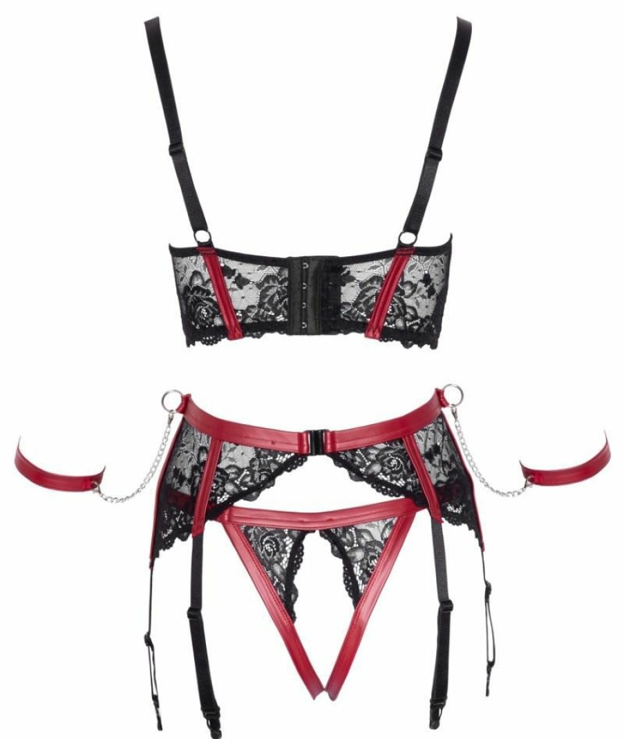 Cottelli Bondage Strumpfhalter-Set - Schwarz Clearance