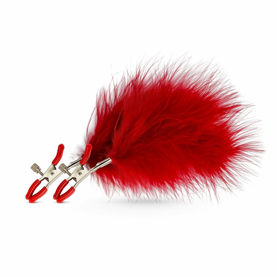 EasyToys Online Only Feather Nipple Clamps Hot