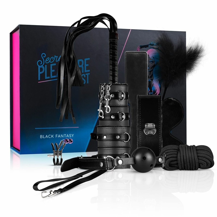 Secret Pleasure Chest Secret Pleasure Chest Bdsm Set - Black Fantasy New