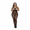 Baci Lingerie Baci - Catsuit Mit Offenem Schritt Und Strumpfband-Look - Fur Kurven Clearance