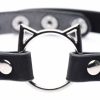 Master Series Kinky Kitty Ring Slim Choker - Schwarz New