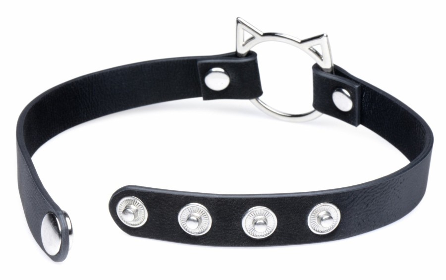 Master Series Kinky Kitty Ring Slim Choker - Schwarz New