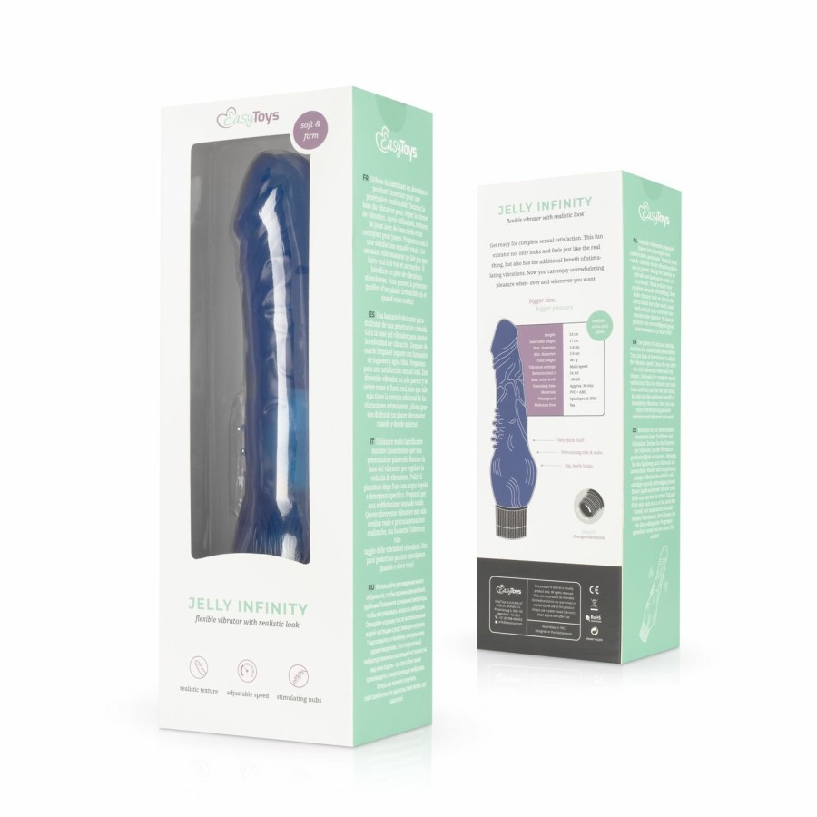 EasyToys - Vibe Collection Jelly Infinity - Realistischer Vibrator - Blau Online