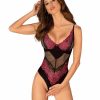 Obsessive Obsessive - Rosenty Ouvert Teddy - Schwarz/Lila Best