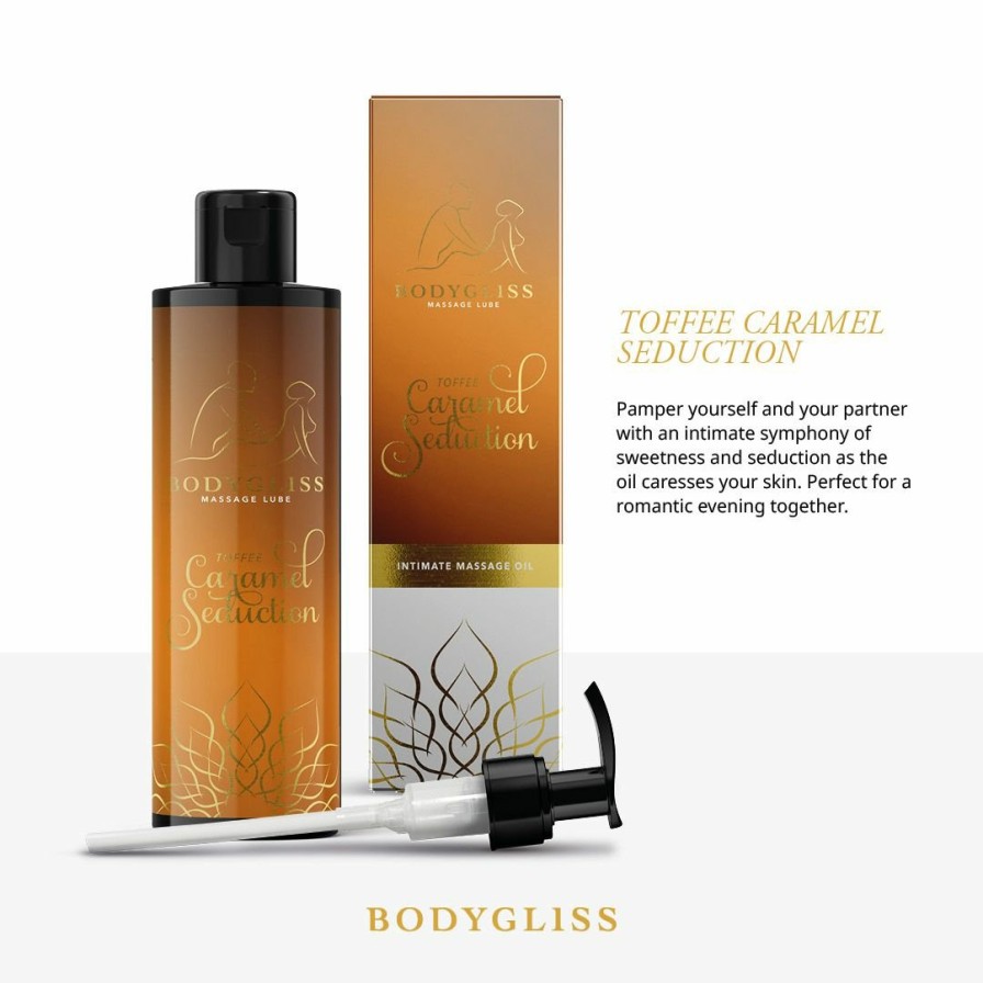 BodyGliss Bodygliss - Massageol Und Gleitmittel In Einem Toffee Karamell - 150 Ml New