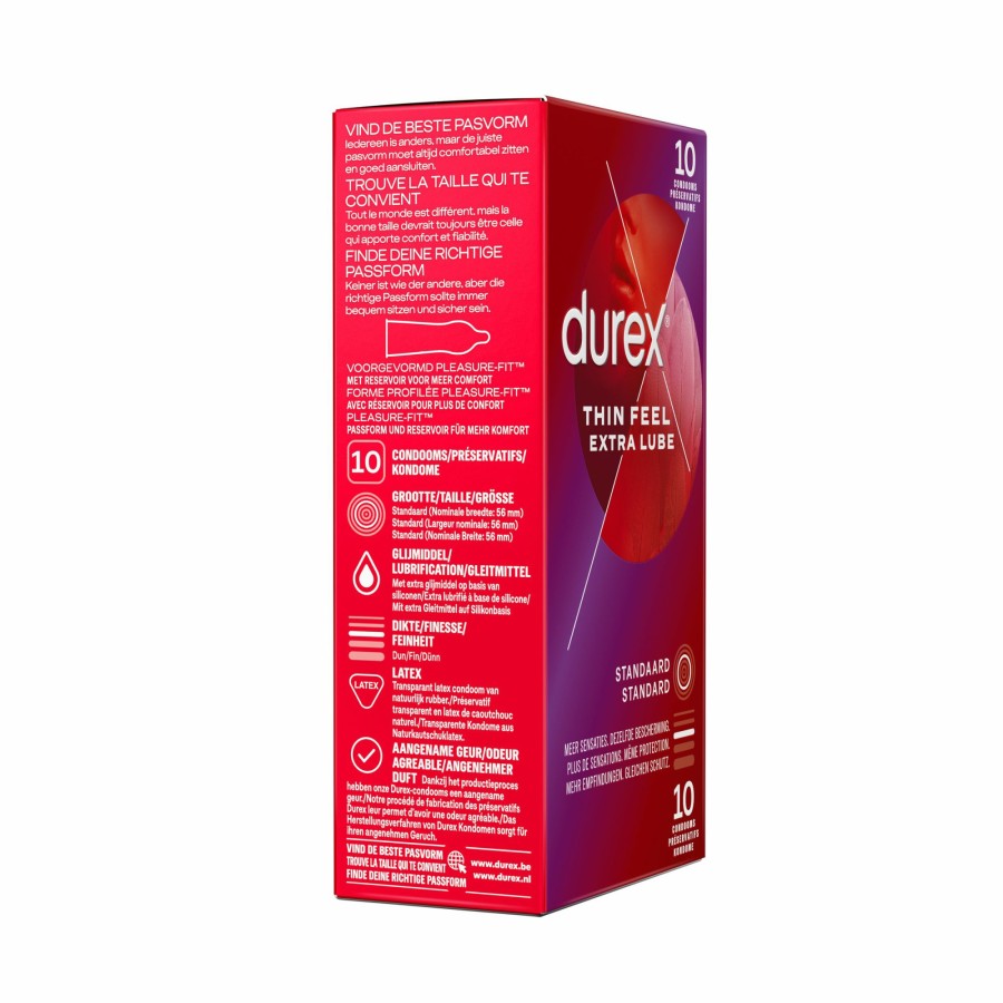 Durex Durex Thin Gefuhlsecht Extra Feucht - 10 Kondome New